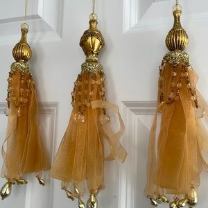 Christmas ornaments set of three Moroccan or Bollywood style